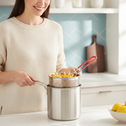 2 in 1 Stainless Steel Deep Fryer Set
