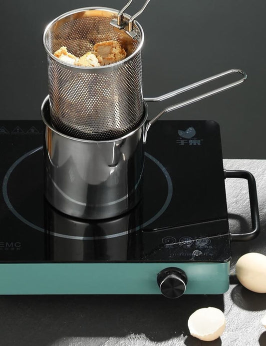 2 in 1 Stainless Steel Deep Fryer Set