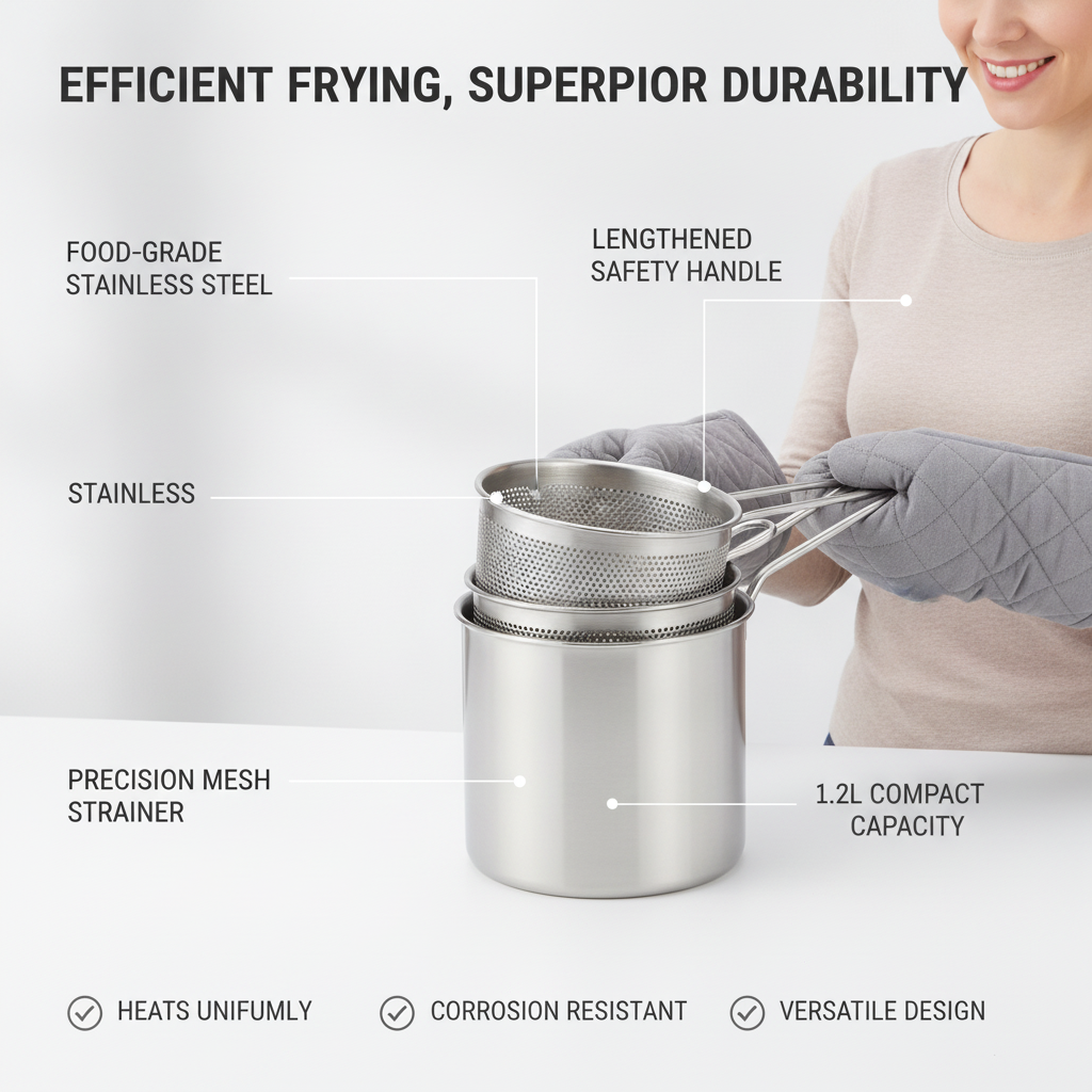 2 in 1 Stainless Steel Deep Fryer Set